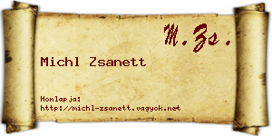 Michl Zsanett névjegykártya